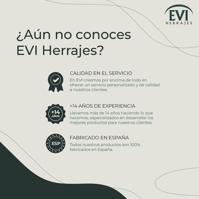 Evi Herrajes, Tope de puerta con base roscada in acero