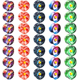35 Pack Yo-Yo Alloy Response Balls Bulk Colorful Metal Response Yo-Yo Automatic Return Technology Balls for Beginners Boys Adult Training Party Favor