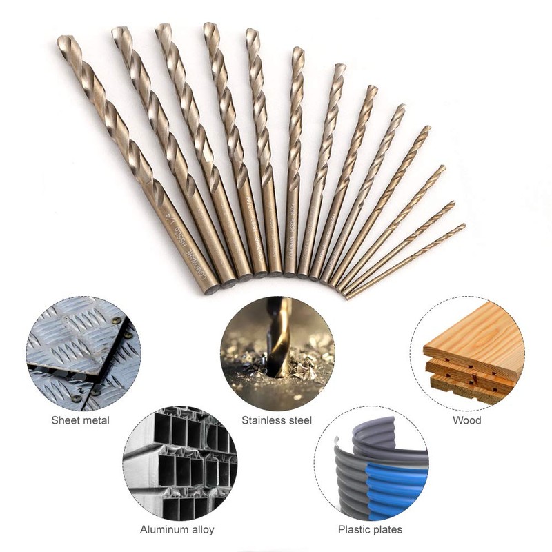 COMOWARE Cobalt Drill Bit Set- 29Pcs M35 High Speed Steel