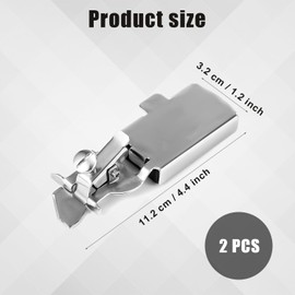 2pcs Multifunctional Magnetic Seam Guides, Stainless Steel Hemmer Guide with Clip Seam Guide Ruler for Industrial or Walking Foot Sewing Machines Universal Quilting and Hemming Accessories (Silver)