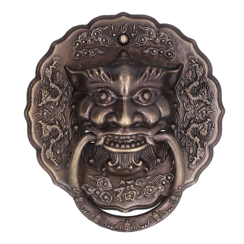 Black Door Knocker Handle Brass Double Door Pull Hardware Accessory