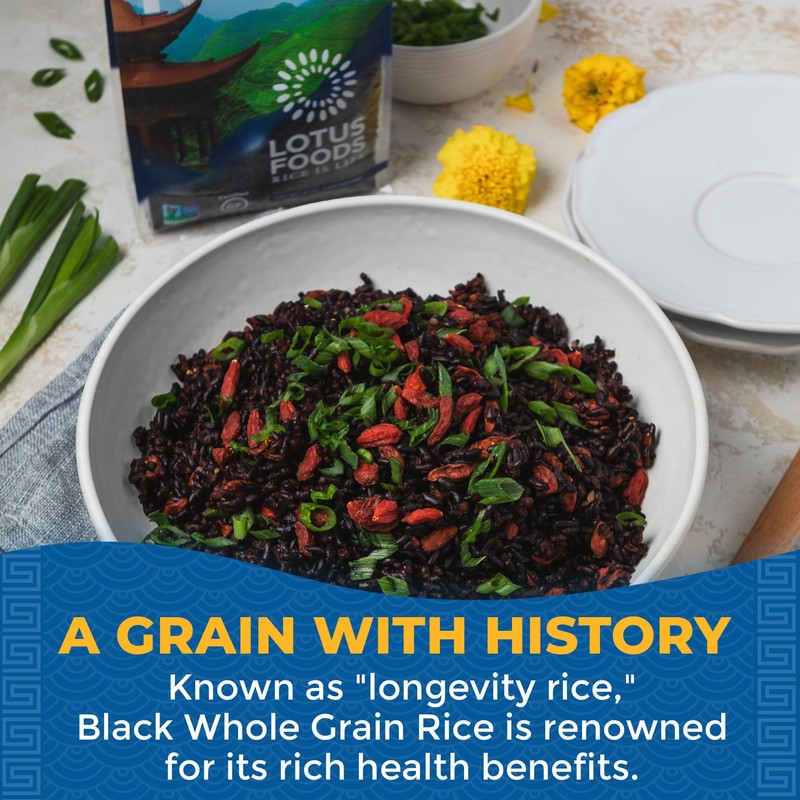 Lotus Foods Heirloom Forbidden Rice - Black Rice, Purple Rice,