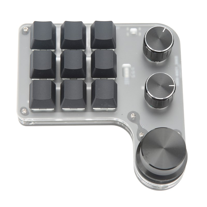 Mini Keypad 9 Keys 3 Knob RGB Multifunctional DIY Shortcut