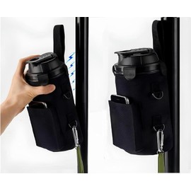 Super Practical Magnetic Water Bottle Holder - Strong Mount, Phone Compartment? Ideal for Gym