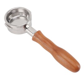 58mm Bottomless Portafilter with Basket Filter 2 Ears Stainless Steel Wood Handle Detachable Coffee Machine Accessory for WPM 130