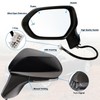 Lqito Left Driver side Mirror Fits 2018-2024 Toyota Camry with