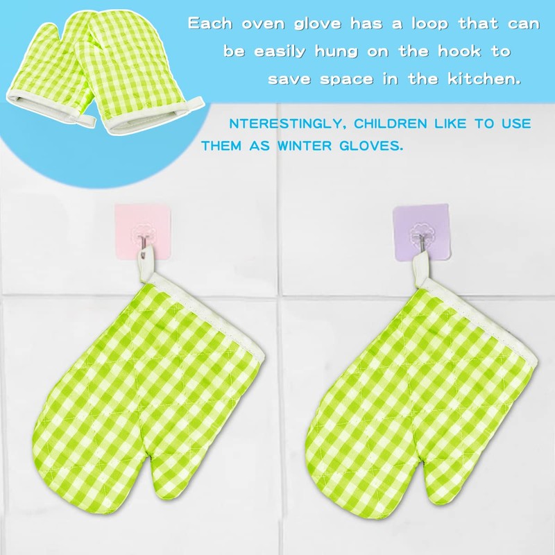 DOERDO 2 Pack Kid Oven Mitts for Kids Heat Resistant