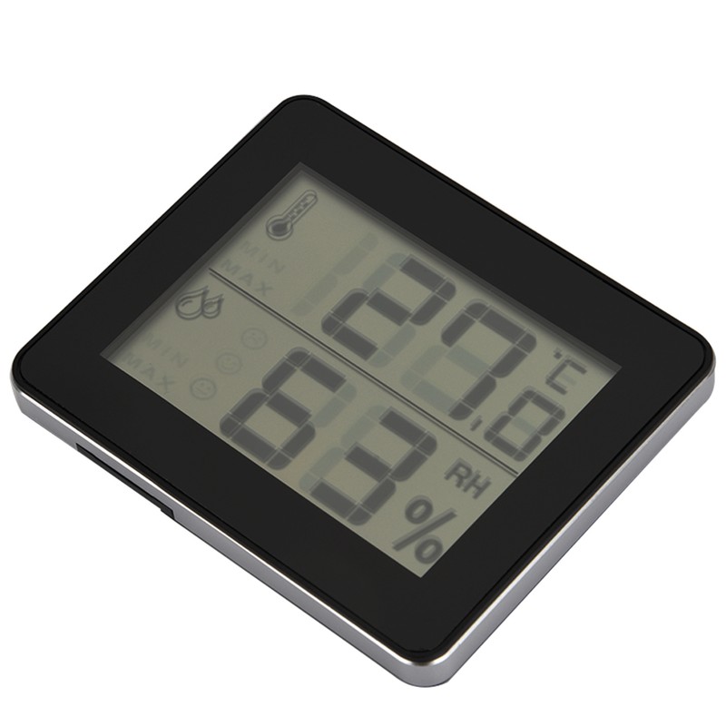 Indoor Room Digital Temperture Thermometer Humidity Humidometer Hygrothermograph (Black)