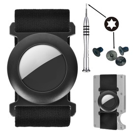 AirTag Holder for Slim Wallet, Metal Wallet Rotating Installation AirTag Cash Strap, Wallet AirTag Case, AirTag Accessories (Torx Screws&Big Screwdriver Set)