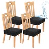 M METERXITY 4-Pack Waterproof Dining Chair Covers, Stretch Jacquard Dining