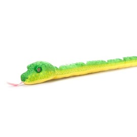 The Petting Zoo Emerald Tree Boa Snake Stuffed Animal Plushie, Gifts for Kids, Earth Keeperz Snake Animals, Zoologee Green Emerald Tree Boa Snake Plush Toy, 54 inches