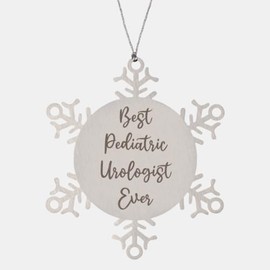 Best Pediatric Urologist Ever Ornament, for Him Her, Stainless Steel Snowflake Ornament
