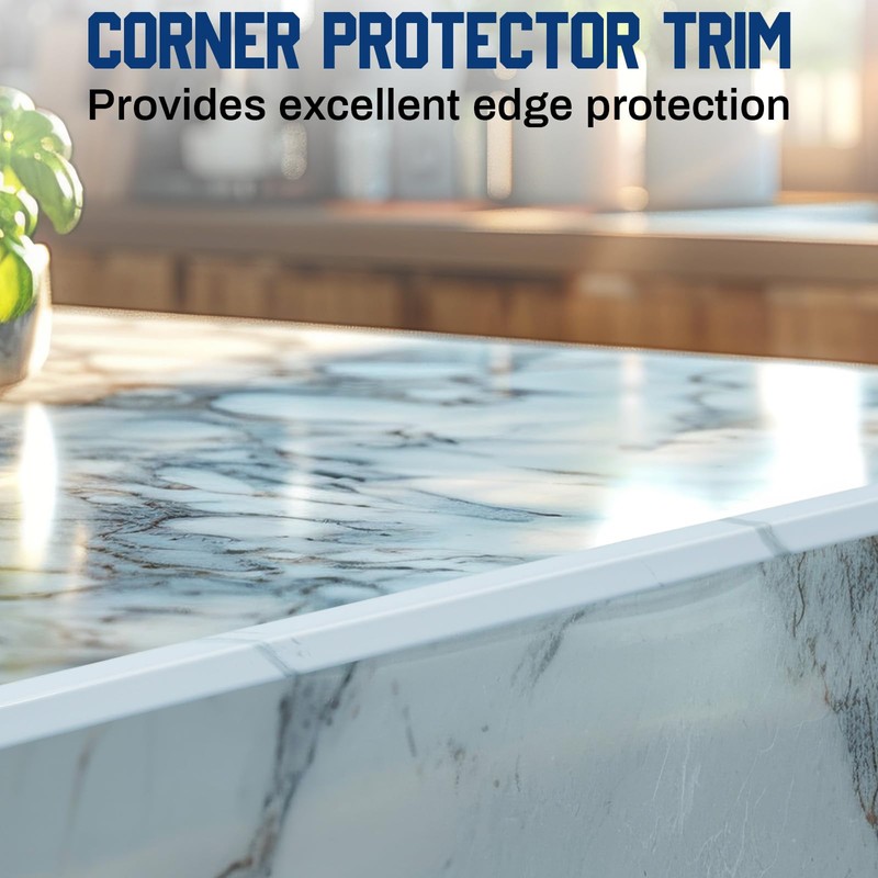 10 Pack 78 Inch Tile Edge L Trims, White Wall