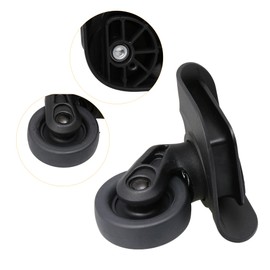 1 Pair Replacement Wheels 360 Swivel Suitcase Casters for Luggage Black (W237)