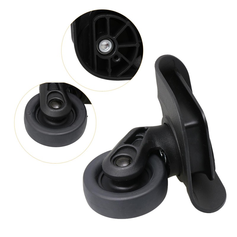 1 Pair Replacement Wheels 360 Swivel Suitcase Casters for Luggage