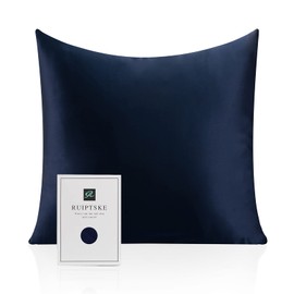 Oeko-Tex® Certified Silk Pillowcase for 100% Silk, 22 Momme Pillowcase for Hair and Skin, Anti-Aging, Anti-Dust Mite (40 x 40 cm, Blue)