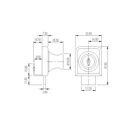 M LOCK Sliding Glass Door Lock Showcase Display Jewelry Case Retail all keyed alike 240 - 1 piece