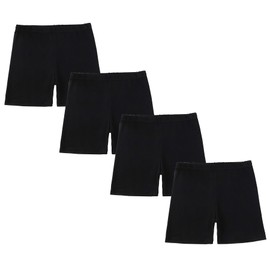 CHUNG Girls Biker Shorts Cotton Toddlers Cartwheel Dance Yoga Play Under Dress Skirt School Uniform Basic Underpants 4 Pack,Black,120,3-4Y