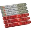 White Sage & Frankincense Incense Sticks & Holder Bundle Variety