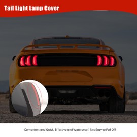KAKABAS Smoked Black Taillight Shades Compatible with Ford Mustang 2018 2019 2020 2021 2022 2023 Taillights Lampshade Decoration Exterior Accessories(6pcs)
