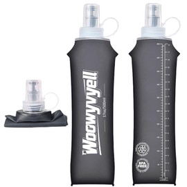 Woowyvyell Running Vest Soft Flask, 2PCS BPA-Free 500ml Collapsible Water Bottle for Hydration Backpack, Collapsible Water Bottles for Marathon Hiking Cycling Climbing