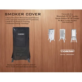 CLOAKMAN Premium Heavy-Duty Smoker Cover Applicable to Pit Boss 3 Series Smoker PBV3G1 and Masterbuilt MPS230/Smoke Hollow 3615GW 34162G 3616DEW 34 in & 36 in Vertical Smokers COS-244