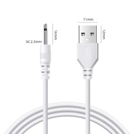 Vebaisa Fast Charging Cable USB A to DC 2.5mm Replacement Charger Cord Adapter for Lamps, Facial Cleanser-(14mm)