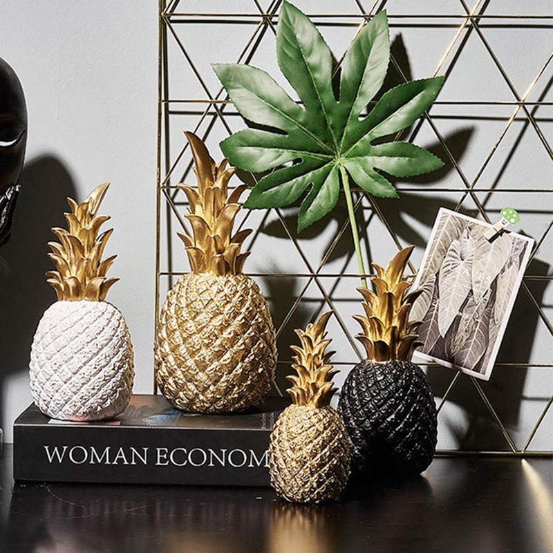 Stecto Decorative Pineapple Gold, Nordic Modern Resin Pineapple Ornaments, Decorative