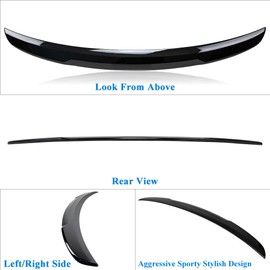 Rolling Gears Trunk Spoiler Compatible with 2025 Toyota Camry Rear Spoiler, Gloss Black Spoiler Wing (OE Type)