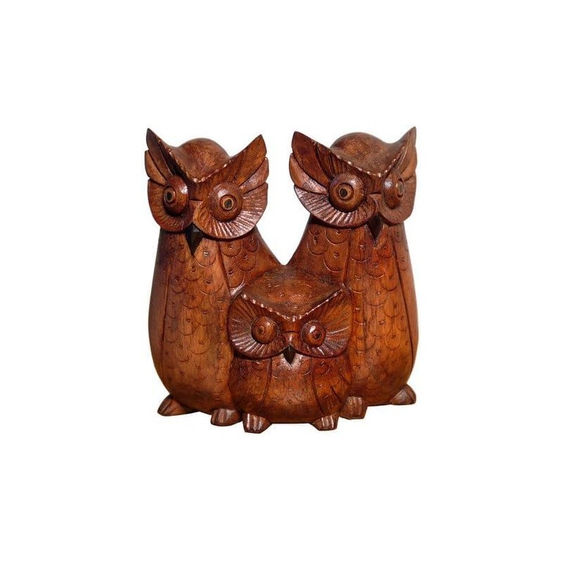 Beautiful Owl Family Handmade Animal Griffin Bird Owl 18 cm
