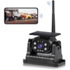 Hikity WiFi Magnetic Solar Wireless Backup Camera for Trucks/RV/Trailer