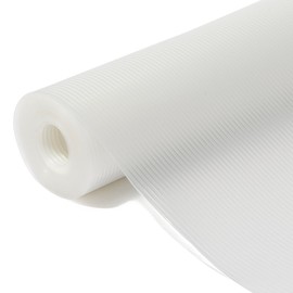 BINO | Kitchen Shelf Liner | Non Adhesive Shelf Liners for Kitchen Cabinets | Liners for Cabinets | Drawer Liner | Non Slip Roll (Ribbed - Clear)