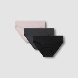 JAJU [JAJU] Women's Cotton Basic Hip Hugger Panty 3-Pack (Choose 1 of 4 styles)
