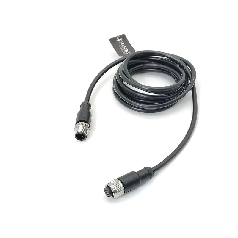 M12 4-Pin Connector PVC Sensor Cable, A Code Straight Male