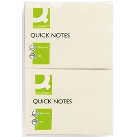 Q-Connect Quick Notes 76x102mm Yellow (Pack of 12)