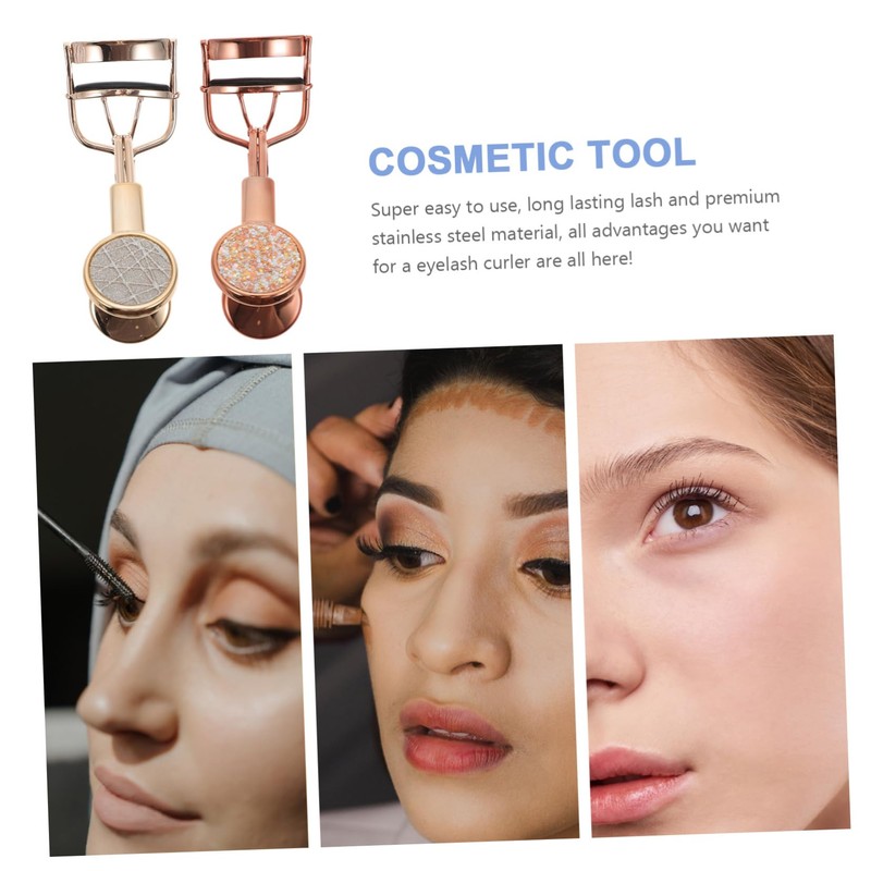Outanaya Gold Wide Angle Eyelash Curler 2pcs Stainless Steel Curling