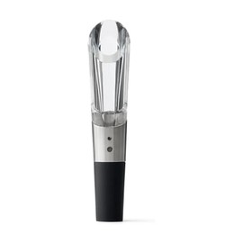 Rabbit W6127 Wine Aerator and Pourer, Clear and Stainless Steel Design, Easy to Use for Enhancing Wine Flavor and Smooth Pouring