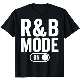 R&B Mode on Funny Soul Singer Gift Vintage Solid Blank Karaoke Music Lover T-ShirtColor: Multicolor, Size: 4 XL