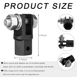 DXNQ Scissor Jack Adapter, Effortless Scissor Jack Adapter Drill Adapter for 1/2 Inch Drive Impact Drills or 13/16 Inch Lug Wrench, Power Drill Socket Scissor Jack Connector for Car RV
