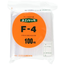 Uni-Pack (Polybags with Zipper) (100 Pieces), transparent