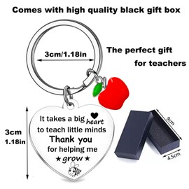 Wowtlmy Keyring Teacher Gifts Appreciation Teacher Keychain Gifts for Women Men,Thank You Teacher Gifts for Graduation Thanksgiving Birthday