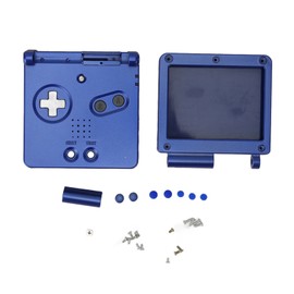 Game Console Shell for GBA SP Replacement Full Parts Housing Shell Case with Buttons for Gameboy Advance SP Blue
