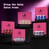 Medium Square Fake Nails Purple Press on False Nails Artificial