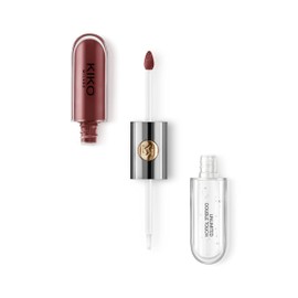 KIKO MILANO - UNLIMITED DOUBLE TOUCH Long-lasting liquid lipstick with a bright finish in a two-step application color Scarlet Red 105.               