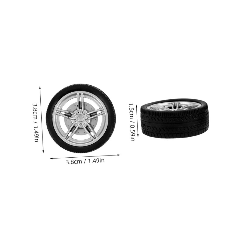 Kisangel 8pcs DIY Car Wheels Replacement Wheels for Crafts Enhance