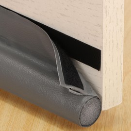 uxcell 2Pcs 37" Door Draft Stopper, Under Door Draft Blocker, Adhesive Soundproof Door Bottom Seal, Weather Stripping Door Sweep for Bottom of Doors, Gray