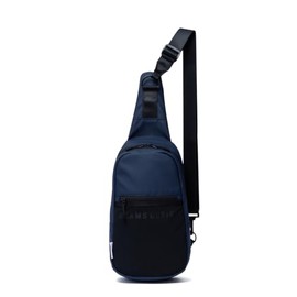 Beams Design Body Bag, Elastic Mesh, Unisex, Nylon, Vertical, Stretchable, Pocket, Simple, Neat, Navy
