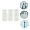 OSALADI 3pcs Retractable Cosmetic Brush Barrels Clear Container with Lid