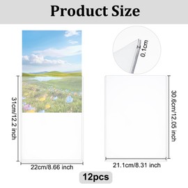 OLYCRAFT 12Pcs No Holes Sheet Protectors 22x31cm Clear Page Protectors Letter Size Paper Protector Paper Sleeves Clear View Page Protector Heavy Duty for Paper Posters Awards