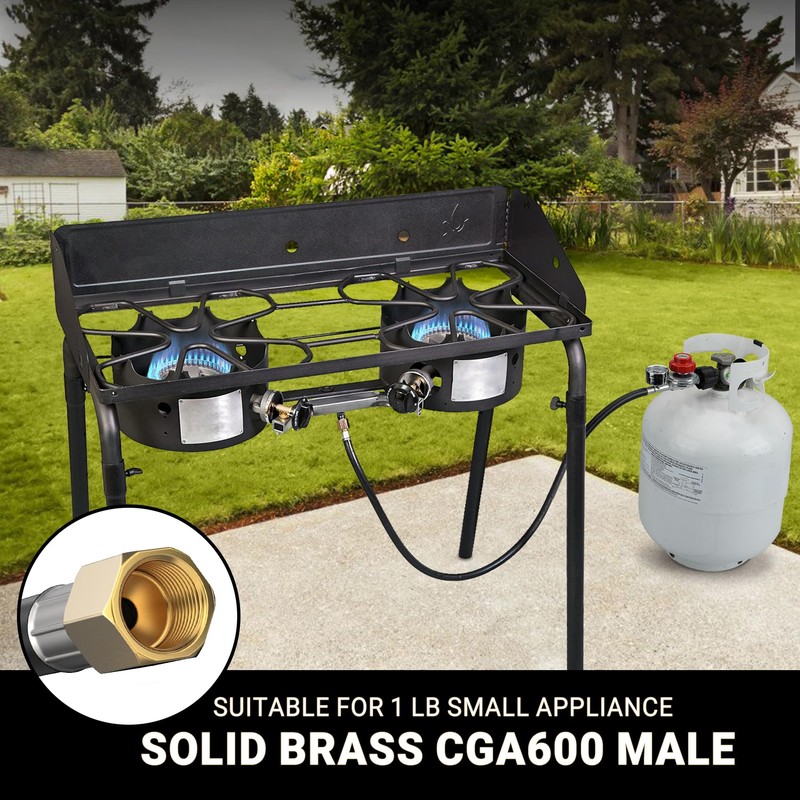 only fire 4Ft 0-30PSI Adjustable Propane Regulator with Tank Gauge